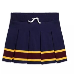 Polo by Ralph Lauren Navy Pleated Jerswy Skort with Yellow & Burgundy Size 8/10